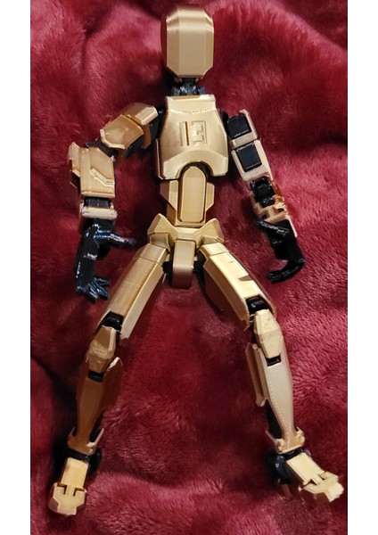 Lucky 13 Titan 13 Dummy Hareketli Figür Farklı Renklerde 14 cm Hareketli Eklem Dummy Hareketli Figür 3D Baskı Asker figür mannequin 14cm ,11 çift farklı el işaretleri ve mini sandık modelleri