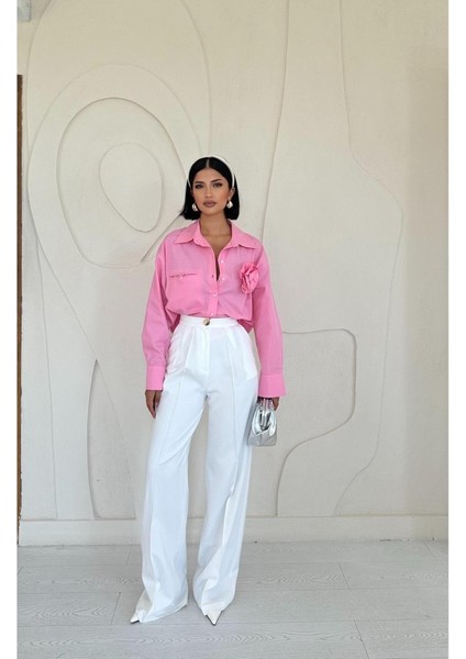 Pembe Fleto Cepli Poplin Gömlek indirimleri