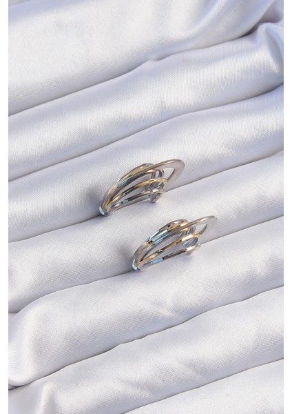 Pirinç Gold Gümüş Renkli Düz Plaka Halka Küpe - TJ-BKP9229 fiyatları