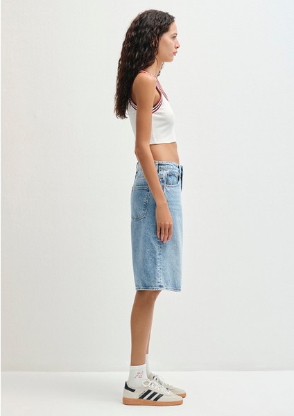 Biye Detaylı Beyaz Crop Atlet 1613435-70057