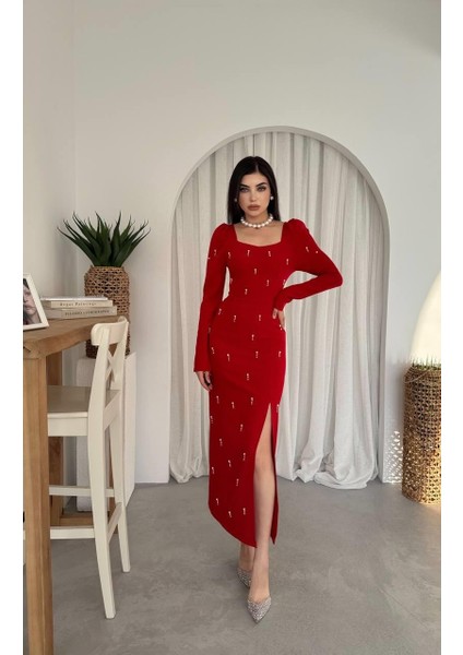 Akit Inci Detaylı Elbise