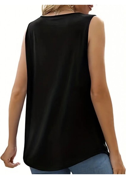 Kadın Askılı Yuvarlak Yaka Dantel Detaylı Viskon Bluz fırsatları