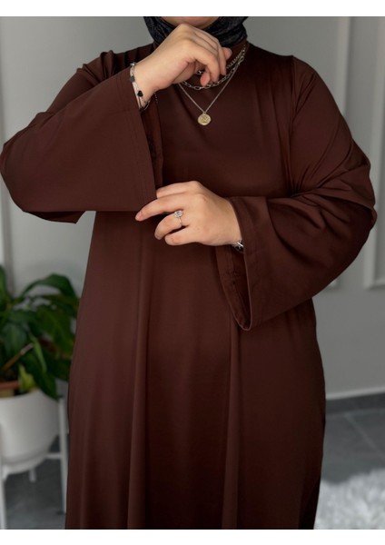 Butik Oyhso Kumaş Abaya Kol Büyük Beden Uyumlu Günlük Elbise modelleri