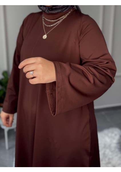 Butik Oyhso Kumaş Abaya Kol Büyük Beden Uyumlu Günlük Elbise fırsatları