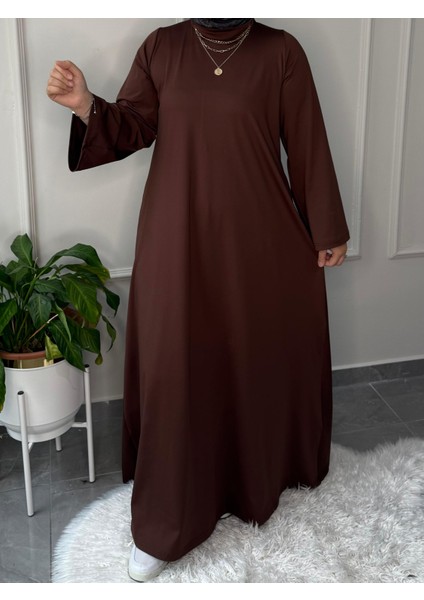 Butik Oyhso Kumaş Abaya Kol Büyük Beden Uyumlu Günlük Elbise