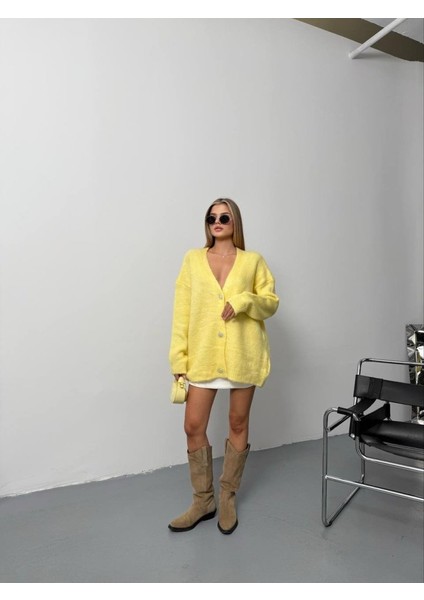 Kadın Şardonlu Uzun Triko Hırka indirimleri