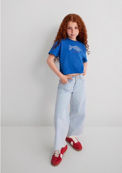 Balık Baskılı Mavi Tişört 7610382-88121