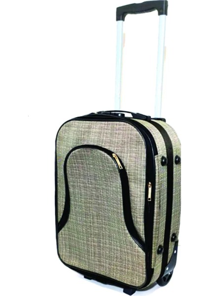 2 Tekerli Körüklü Su Geçirmez Kumaşdan Küçük Kabin Boy Valiz 55 cm