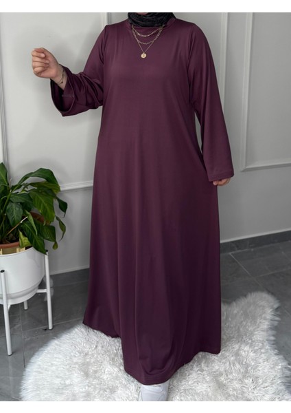 Butik Oyhso Kumaş Abaya Kol Büyük Beden Uyumlu Günlük Elbise