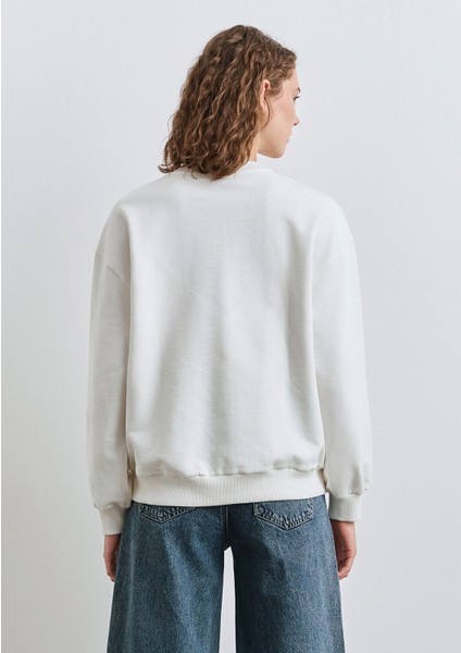 Mavi Collection Baskılı Ekru Sweatshirt 1S10359-80194
