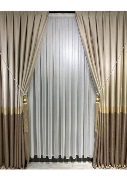 Kanada Tül Perde 1 / 3 Sık Pile Ütü Istemez Pano, Fon, Perde, Tül, Blackout,