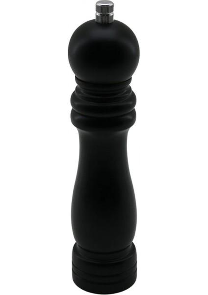 Siyah Ahşap Büyük= Çap: 4.5cm - Uzunluk: 19.5cm Tuz - Baharat Öğütücü (4887)