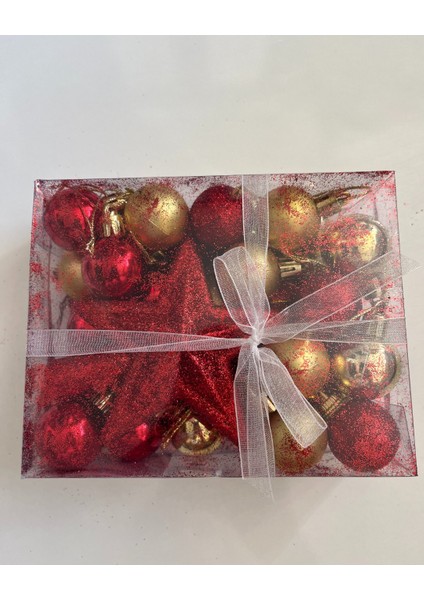 Yılbaşı Süsü 30' Lu 10 cm Karışık 30 Adet Set