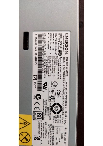 7001605-J000 Server Power Supply X3550 X3650 M4 750W 94Y8113 94Y8114 7001605-J0002 Refrubıshed fiyatları