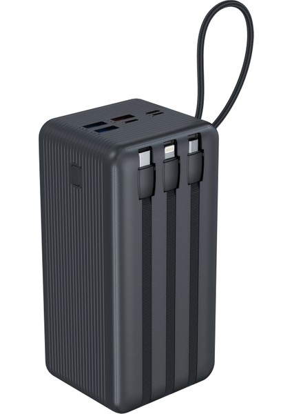HP-255 50.000 Mah Süper Kapasiteli 22.5W Pd Hızlı Şarjlı Powerbank – 3 Kablolu LED modelleri