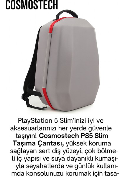 Ps5 Slim Taşıma Çantası Gri – Su Geçirmez, Sert Korumalı, Çok Bölmeli Seyahat ve Saklama Çantası modelleri