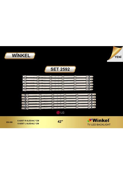 Tv LED Bar 2592 Takım 12 Lİ-42LM3400, 42LS3400-LC420DUN-42LM3400