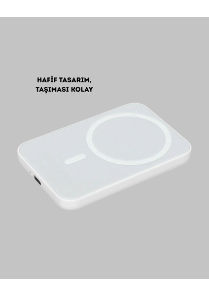 Manyetik Kablosuz Powerbank – iPhone 12/13/14/15 Uyumlu, Hızlı Şarjlı, Ultra Hafif indirimleri