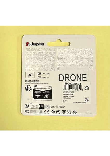 SDCG4/256GB 256GB Microsdxc Canvas Go Plus Gen4 200MB/S A2 U3 V30 Card Drone fiyatları