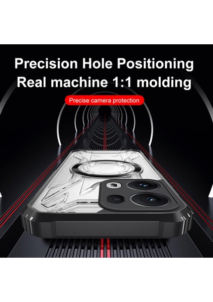 Case For Oppo RENO13 Için Manyetik Halkalı Şeffaf Akrilik Darbeye Dayanıklı Koruyucu Kılıf-Mor (Yurt Dışından) fırsatları