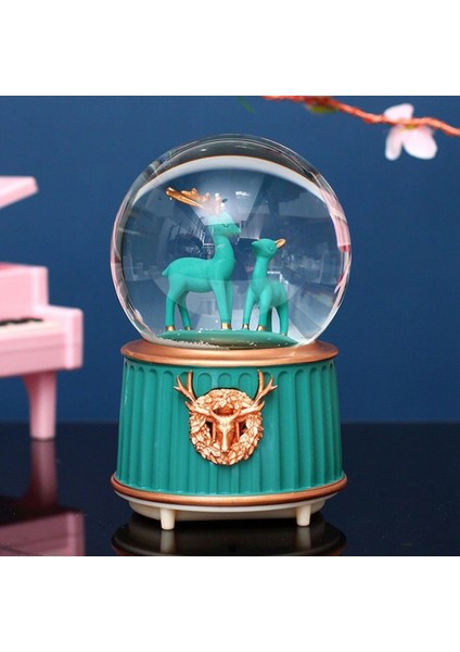 Yeşil Geyik Kar Küresi Küçük Boy JM2105-45