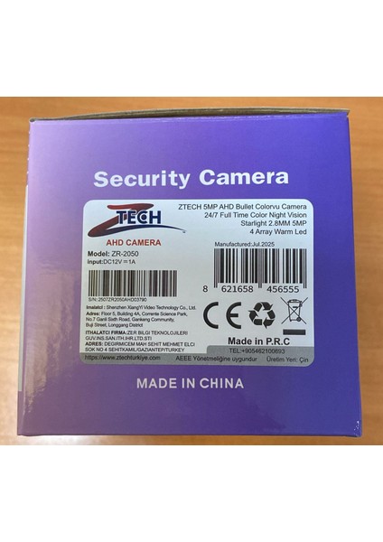 Ztech ZR-2050 5mp Ahd Fullcolor Sesli 2.8mm Bullet Dış Mekan Kamera fiyatları