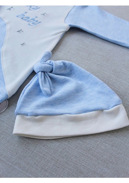 0-3 3-6 Ay Lucky Turk Nakışlı Es Çizgi Boy Şapkalı Erkek Bebek Tulumu Mavi fırsatları