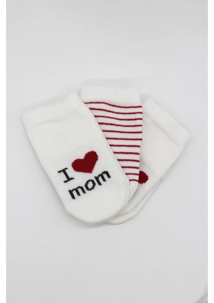Mom Dad 3'lü Penye Soket Çorap 10123 Ekru fırsatları