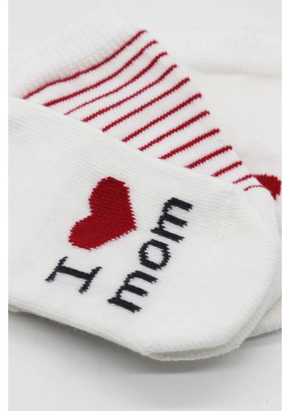 Mom Dad 3'lü Penye Soket Çorap 10123 Ekru indirimleri
