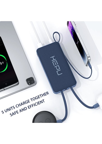 HP-267 30.000 Mah Kendinden Kablolu Powerbank – 22.5W Hızlı Şarj + LED Göstergeli fırsatları