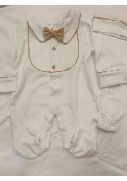 Papyonlu Bebek Tulumu Şapka Eldiven Battaniye Takımı / Hastane Çıkışı fiyatları