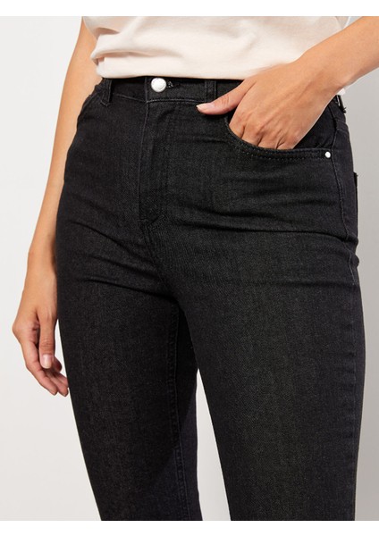 Yeni Sezon Kadın Yüksek Bel Slim Fit Düz Jean Pantolon modelleri