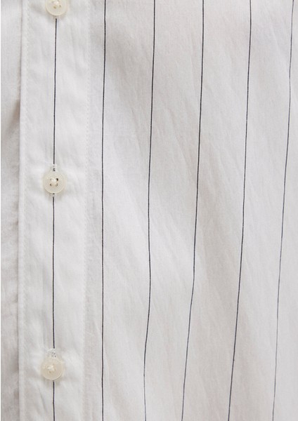 Çizgili Beyaz Gömlek 0211665-90898