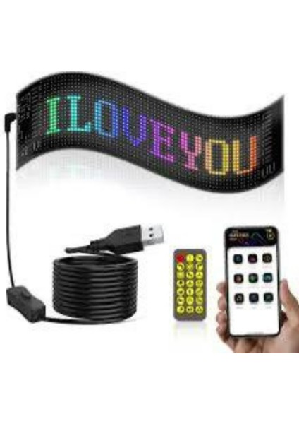 Pixel LED Panel Yazı ve Animasyonlu Telefon Kontrollü Kumandalı Panel