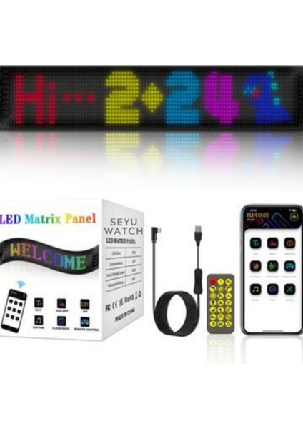 Pixel LED Panel Yazı ve Animasyonlu Telefon Kontrollü Kumandalı Panel fiyatları