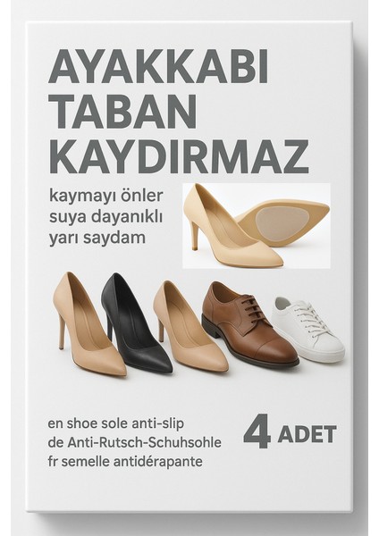 Ayakkabı Taban Kaydırmaz Bant Kaymayı Önler Suya Dayanıklıdır Şeffaf 4 Ad