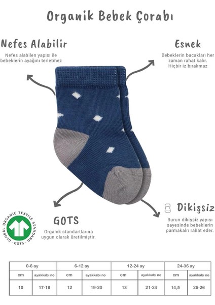 3'lü Penye Erkek Soket Çorap BS10111 Indigo