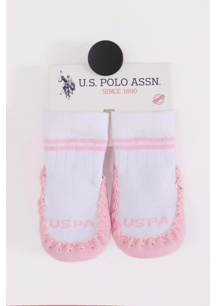U.s. Polo Assn Çarık Çorap USB2800 Beyaz-Pembe