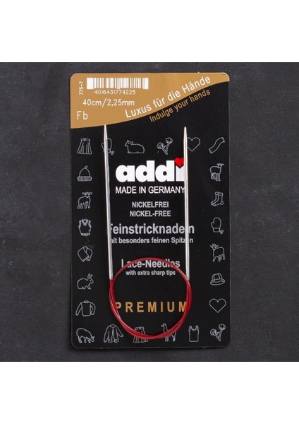 Addi 2.25MM 40CM Misinalı Dantel Şişi - 775-7