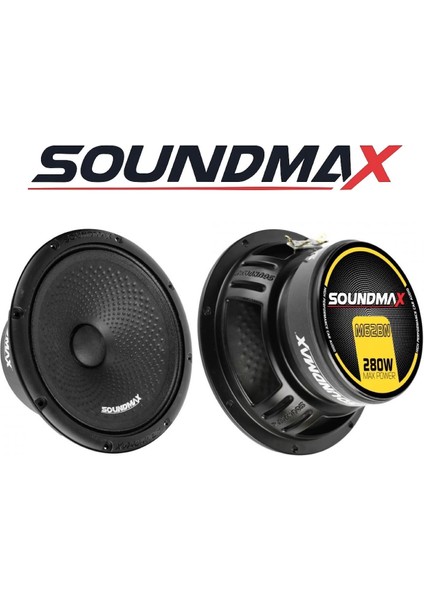 SX-M62BN Çifti 560WAT-280W Rms Deprem Serisi 16 cm Oto Midrange Hoparlör