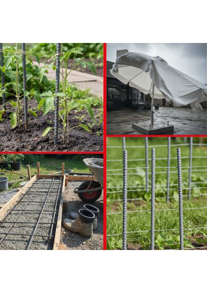 1 Metre 8mm Demir Çubuk – Inşaat Demiri, Çelik Çubuk, Sera & Bahçe Kullanımı– 5’li / 10’lu Paket indirimleri