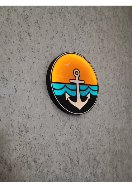 Çapa Figürlü Işıklı Dekoratif Hediyelik | USB Type-C Şarjlı | Anahtarlı | Kişiye Özel Tasarım fiyatları