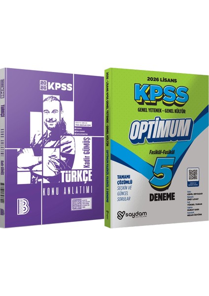 2026 Kpss Türkçe Konu Anlatımı - Lisans Optimum 5 Deneme