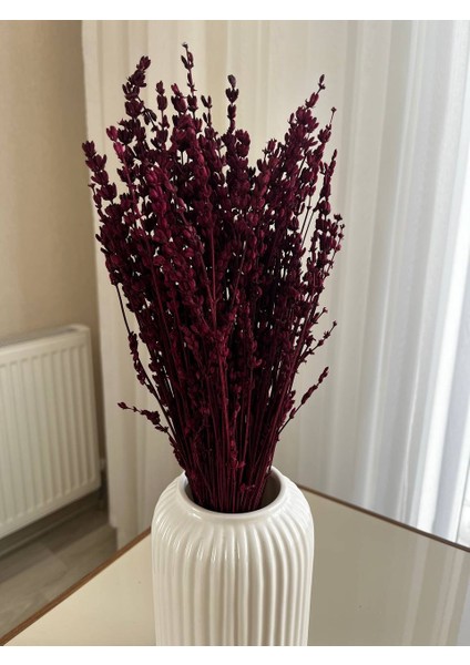 Şoklanmış Dökülmeyen Gerçek Mürdüm Lavanta Süslük Vazoluk Aranjman Çiçeği fiyatları