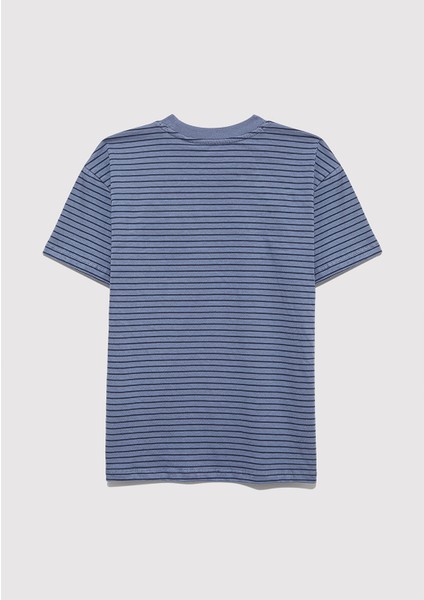 Mavi Çizgili Tişört 6610390-90788