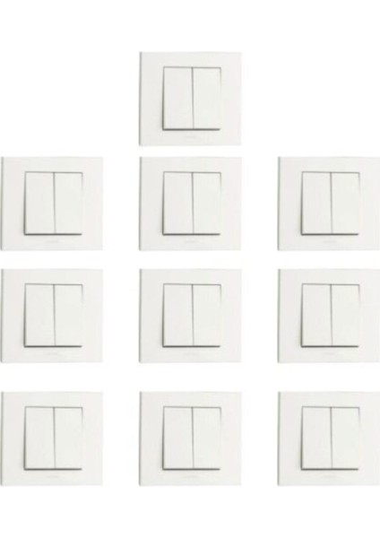 10 Adet Grano Beyaz Komitatör 10 Lu Paket Çerçeve Dahil modelleri