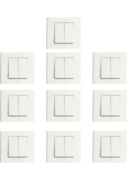 10 Adet Grano Beyaz Komitatör 10 Lu Paket Çerçeve Dahil modelleri