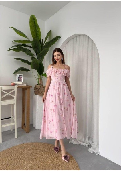 Elmi Çiçek Detaylı Elbise modelleri