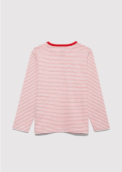 Uzun Kollu Çizgili Tişört 7610357-90989