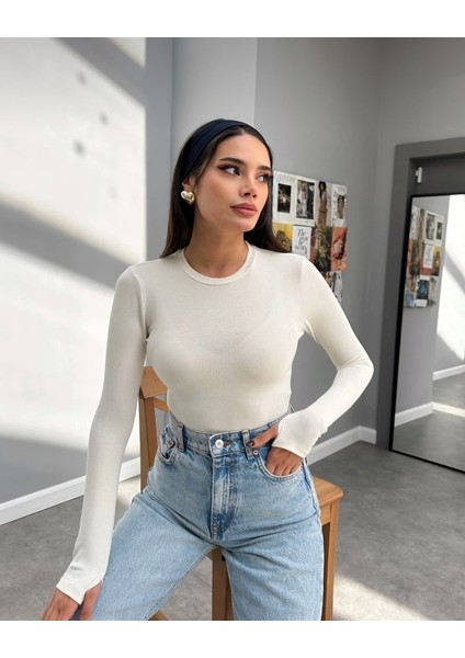 Uzun Kollu Basic Parmak Geçirmeli Body fiyatları